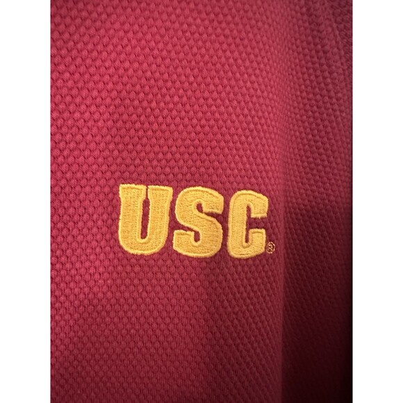 Nike USC Trojans Polo Shirt Mens XL Red Team Logo NCAA Embroidered Vintage VTG - Picture 3 of 9